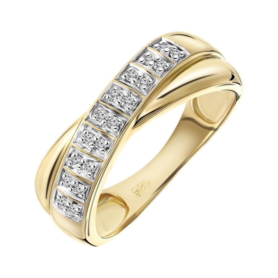 Lucardi Ringe 585 Gold - goldfarbig 47mm Damen