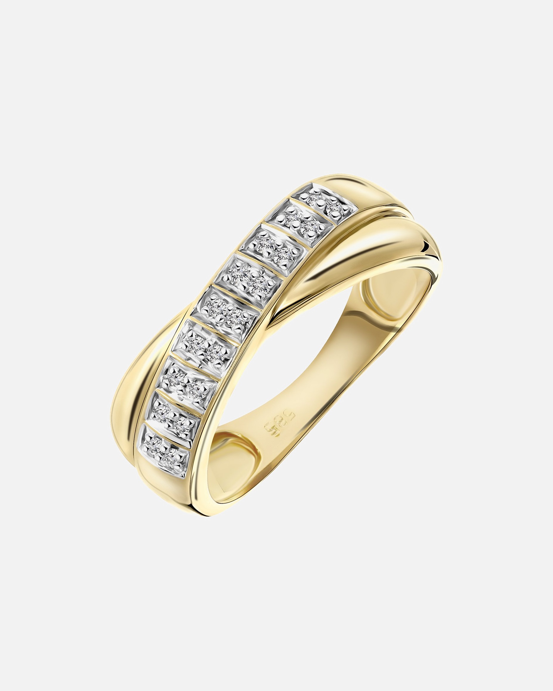 Ring für Weiblich Lucardi Ringe 585 Gold - goldfarbig 52mm