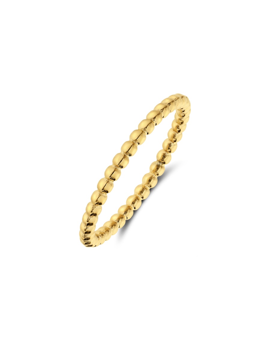 Lucardi Ring Stahl Gold - 47mm Damen