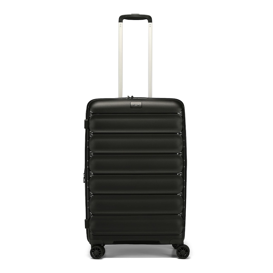 d & n Travel Line 4700 4 Rollen Trolley 68 cm mit Dehnfalte black Schwarz Herren