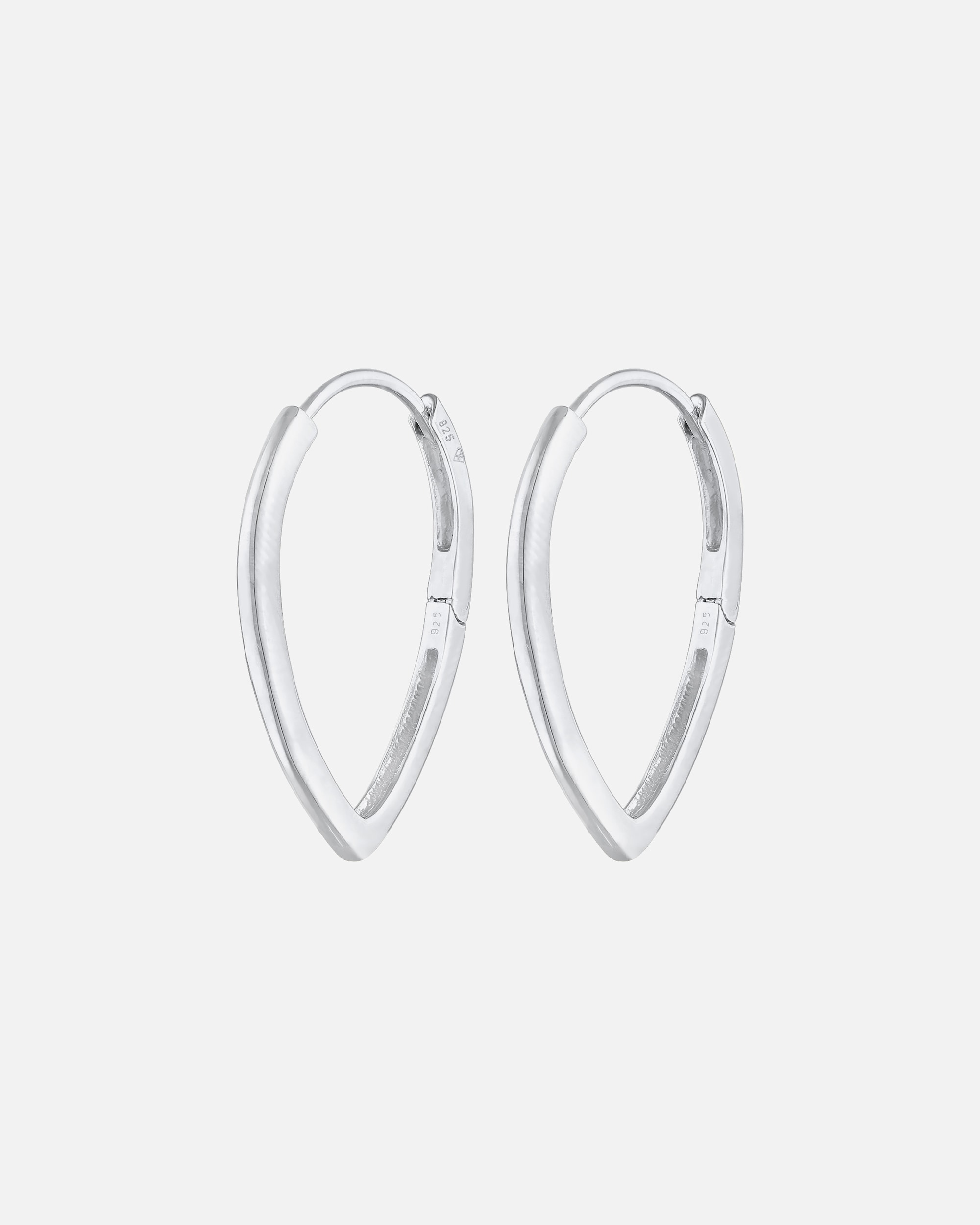 Ohrringe für Weiblich Elli Scharnier Creolen Tropfen Design 925 Silber silberfarben