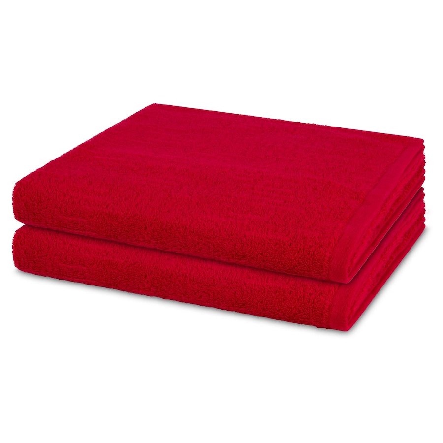 ROSS Duschtuch-Set Premium (2er Set) Granat Pink
