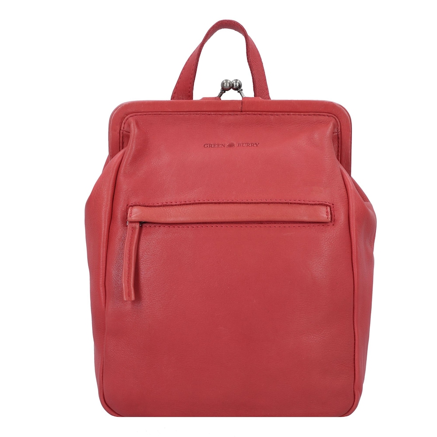 Greenburry Vintage washed City-Rucksack bloodred Rot Damen