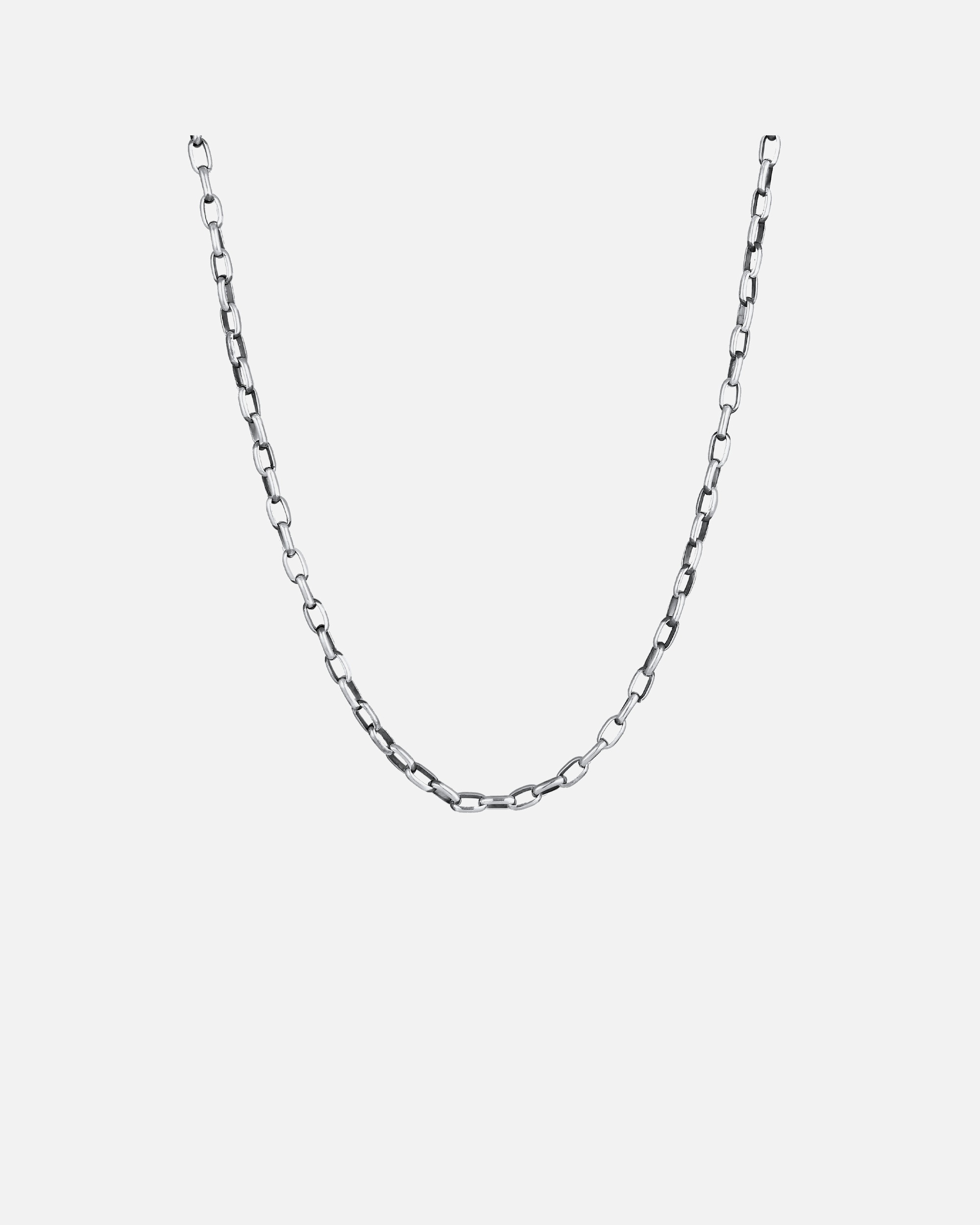 Halskette für Männlich KUZZOI Herren Rundanker Oval Basic 925 Silber 60