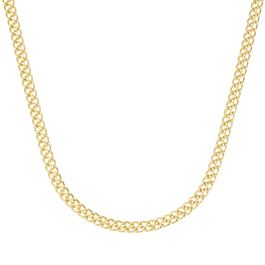 Luigi Merano Kette Panzerkette Doppelgliederung, Gold 375 45 cm Damen