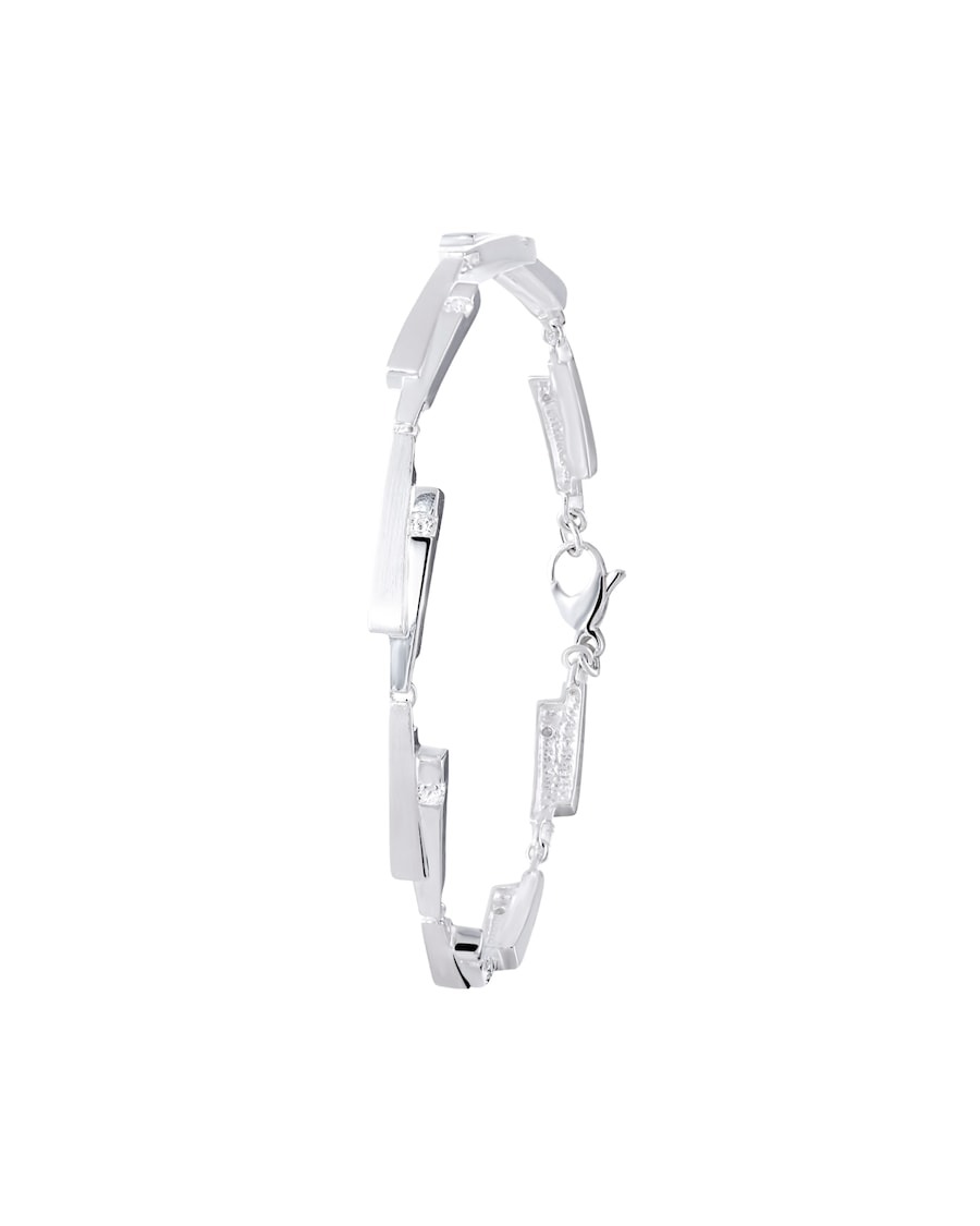 Lucardi Armband 925 Silber silbern 21.0mm Damen