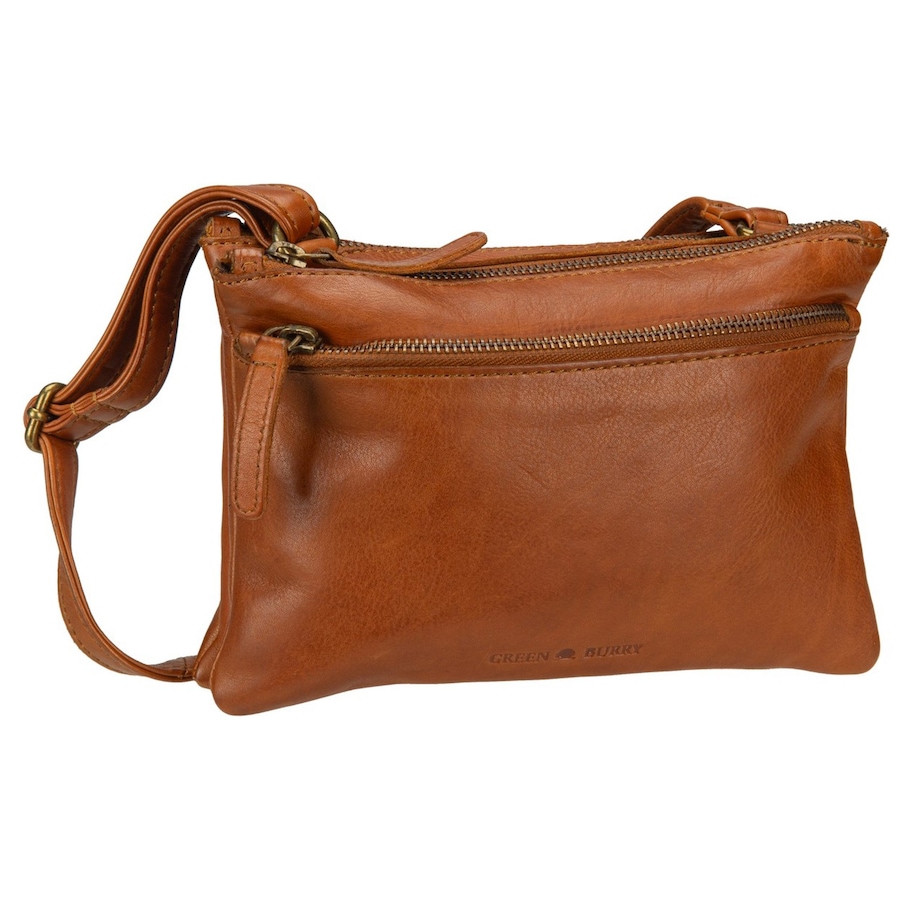 Greenburry Umhängetasche Colombiana Rv 3 Zip Small Nougat Braun