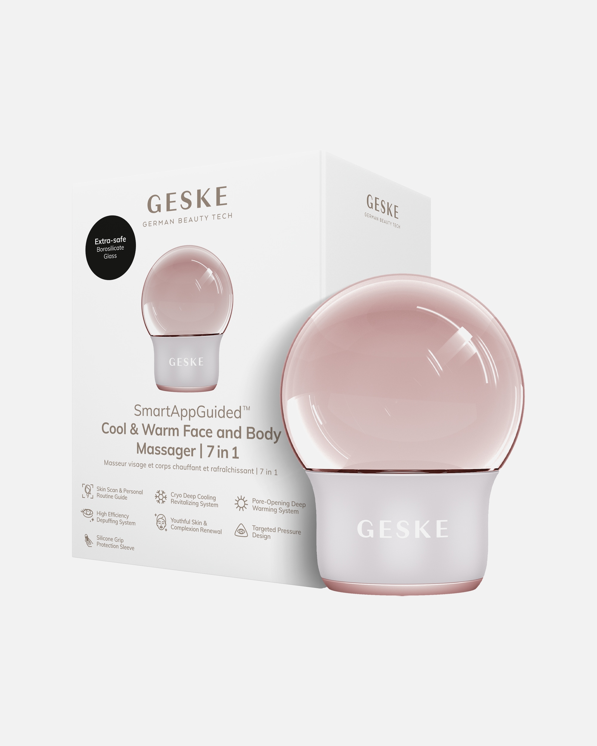 Multifunktionsgerät für Unisex GESKE GESKE SmartAppGuided™ Cool & Warm Face & Body Massager | 7 in 1 Starlight