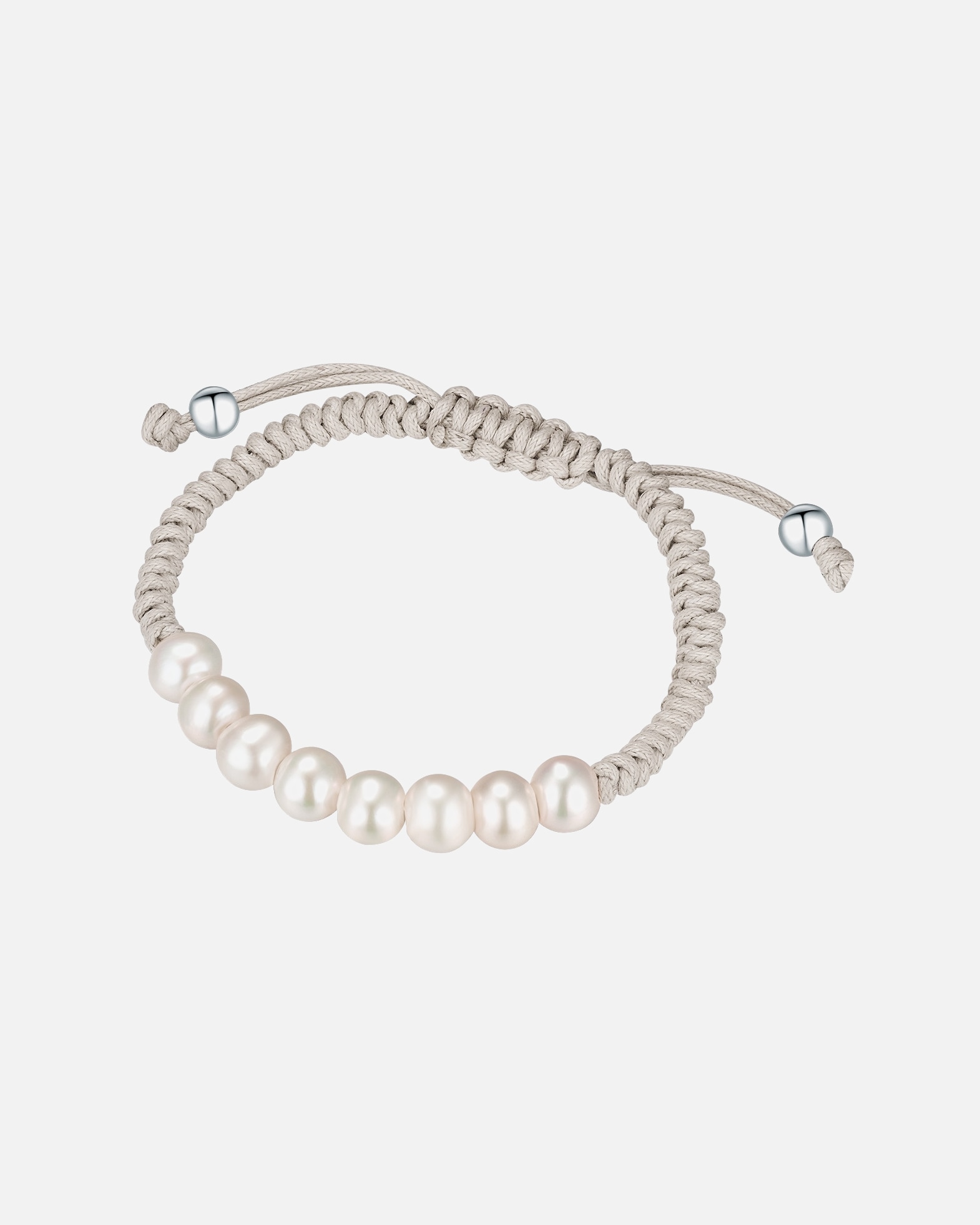Armband für Weiblich Valero Pearls Perlen-Armband Sterling Silber Süßwasser-Zuchtperle in Silber 19,0 cm