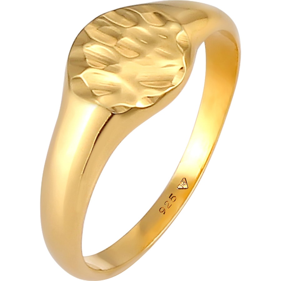 Elli Siegelring Royal Hammerschlag Trend 925 Silber 56 Damen