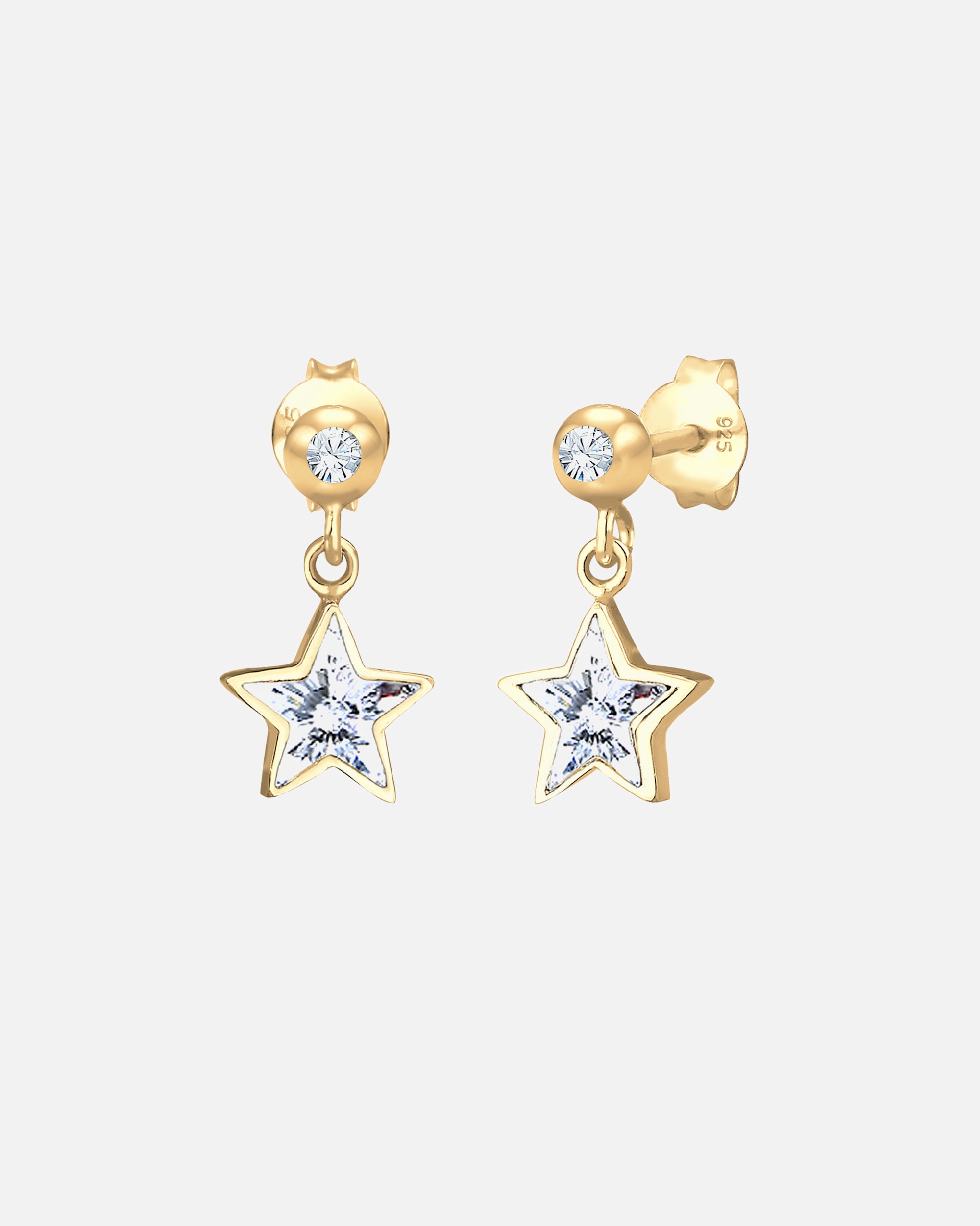 Ohrringe für Weiblich Elli Kinder Sterne 925 Silber, mit Kristallen von Swarovski® OneSize