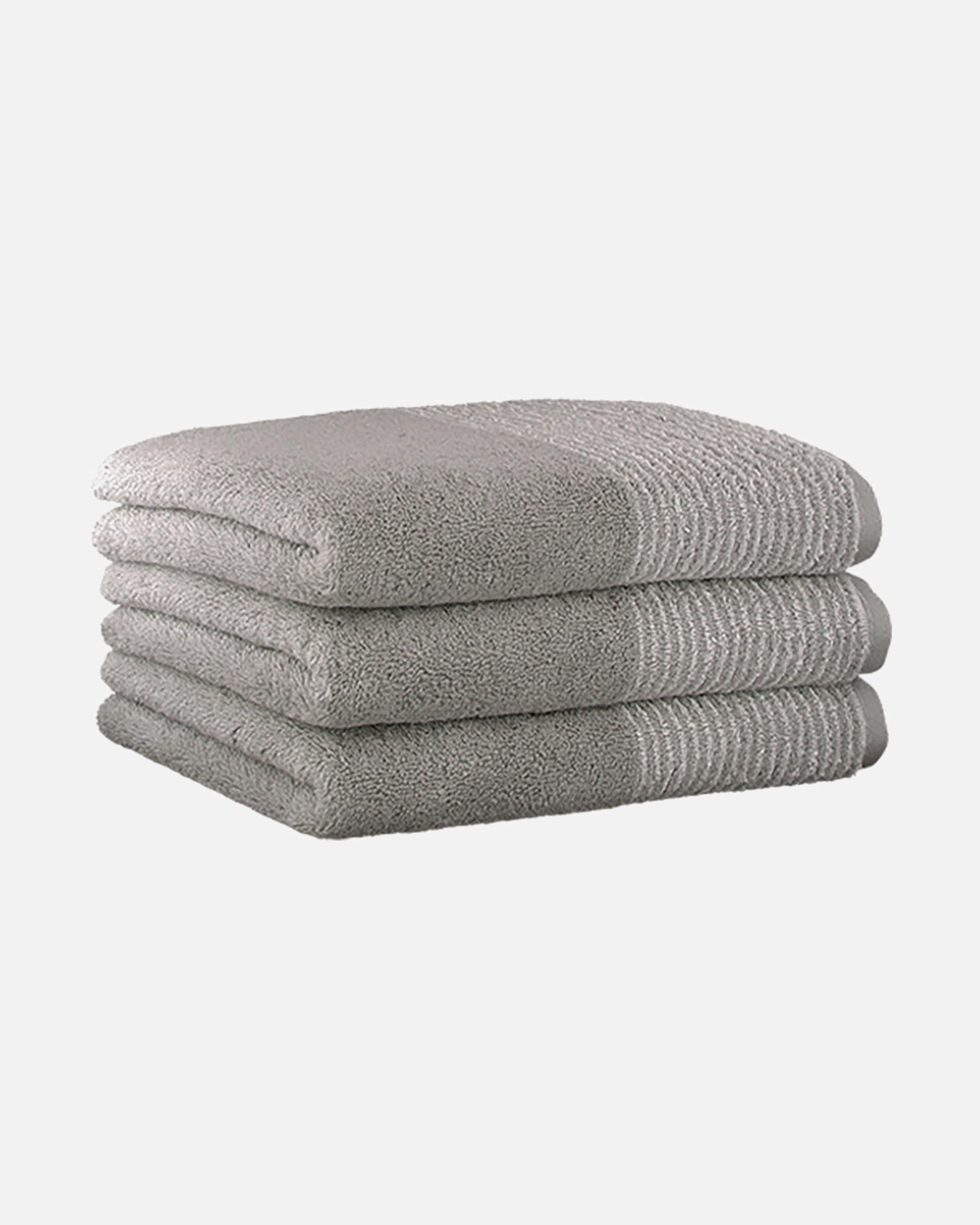 Handtuch für Unisex Cawö Handtuch 3er Pack 'Luxury Home Two-Tone' Platin