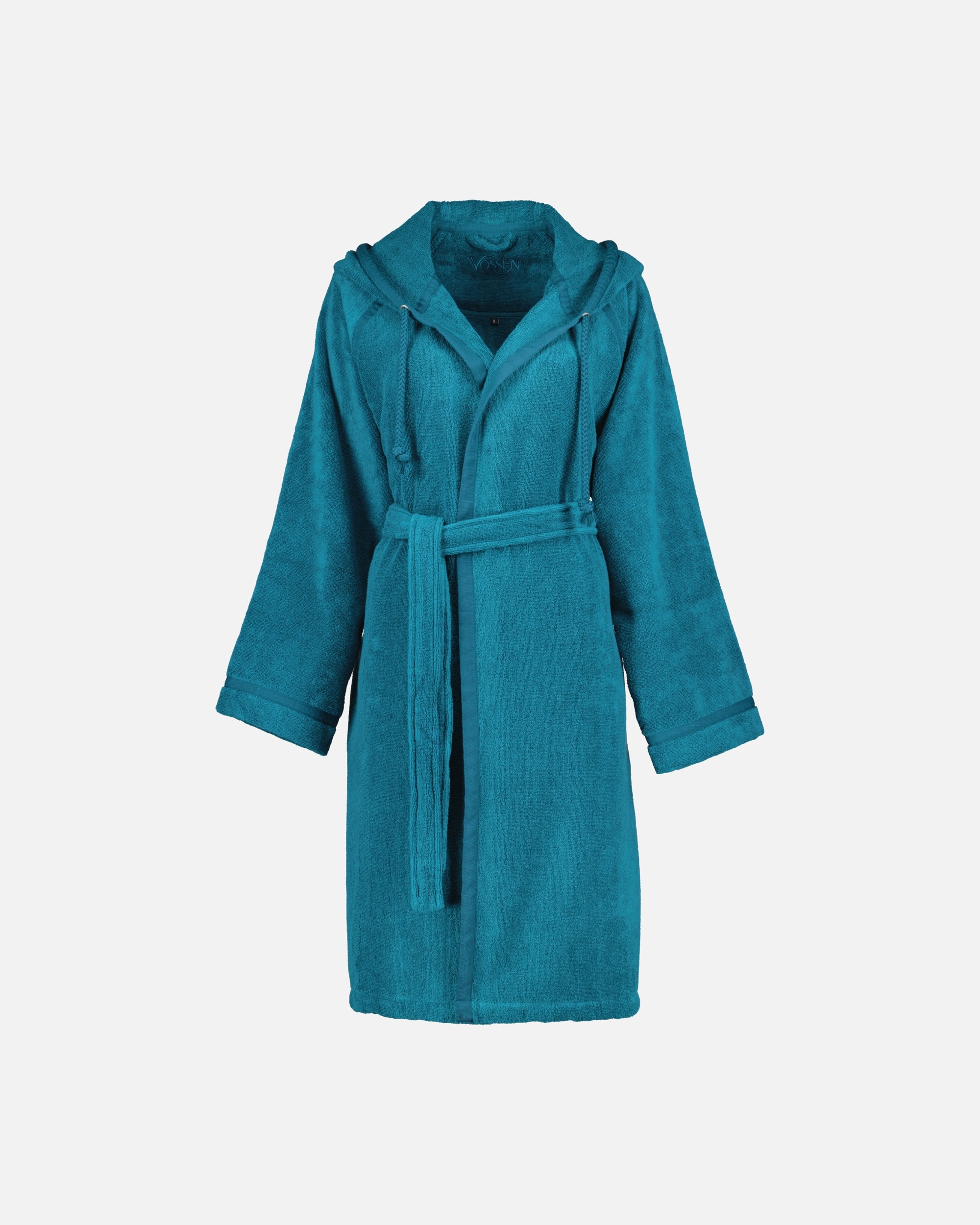 Bademantel für Unisex Vossen Vossen Bademäntel Damen Kurzmantel mit Kapuze Jive poseidon - 5895 L