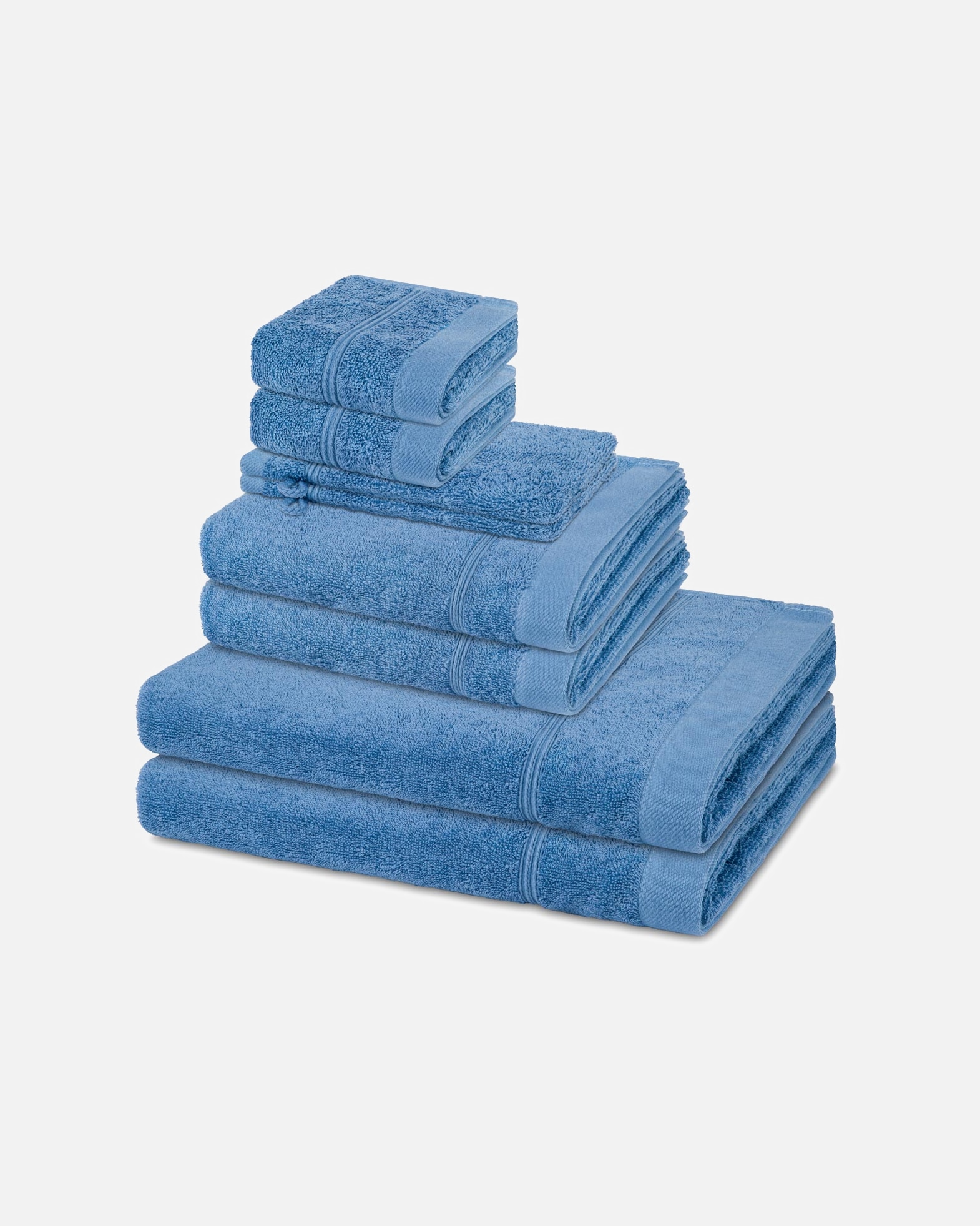 Handtuch für Unisex ROSS Handtuch-Set Rubin (8-teilig) Kornblumenblau