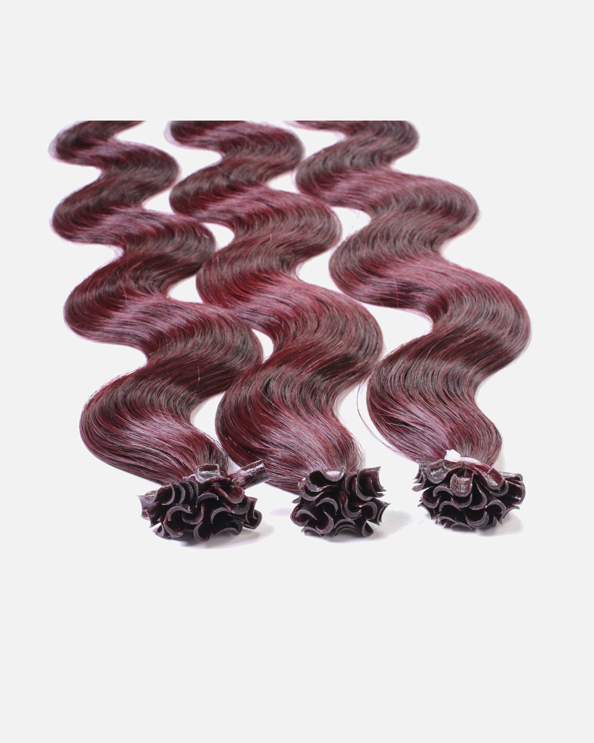 Extensions für Weiblich hair2heart Bonding Extensions Echthaar #55/66 Hellbraun Intensiv Violett-Intensiv 0.5g 50cm