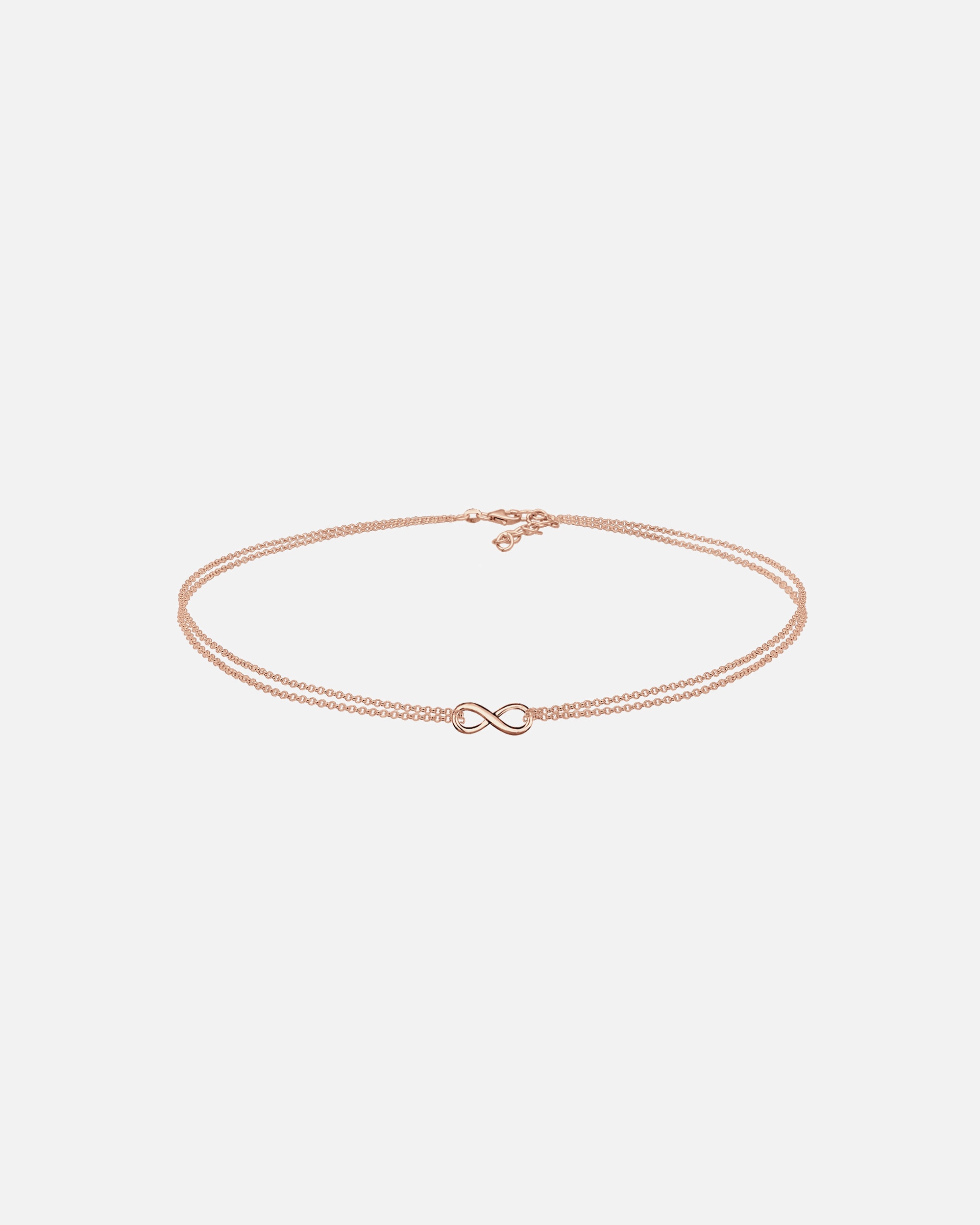 Halskette für Weiblich Elli Infinity Choker Unendlichkeit Erbskette 925 Silber rosefarben