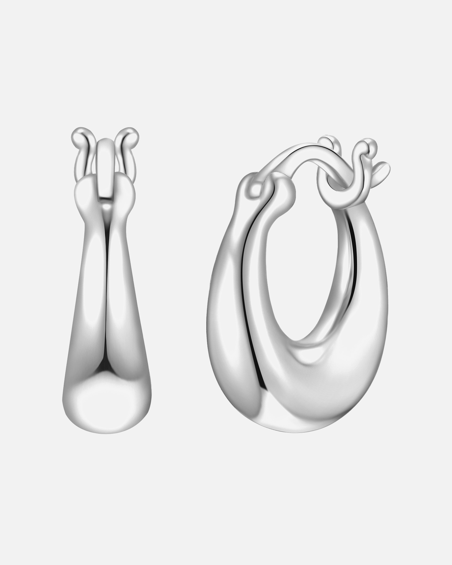 Creolen für Weiblich Glanzstücke München Creolen Sterling Silber in Silber 14,8 mm