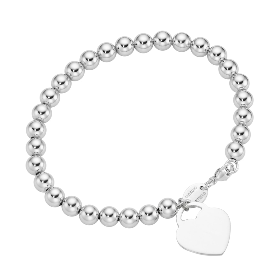 Giorgio Martello Milano Armband Kugel mit Behang Herz, Silber 925 19 cm Damen