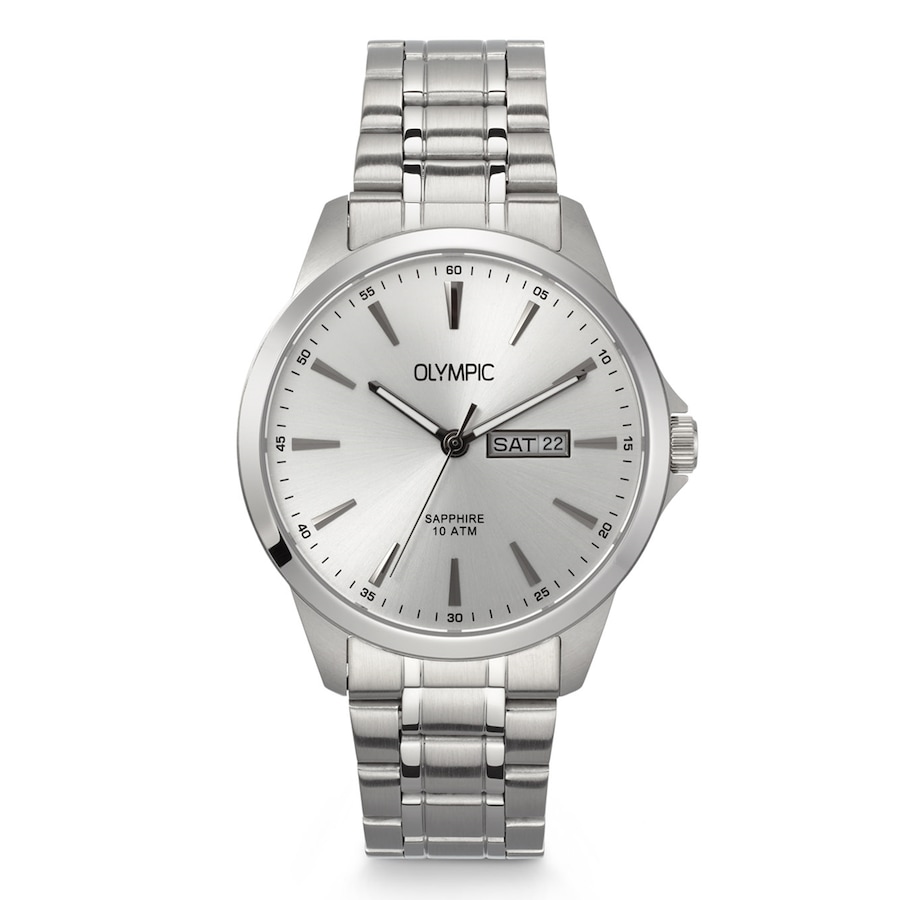 Olympic John Silver Men's Watch OL26HSS320 Silber Herren