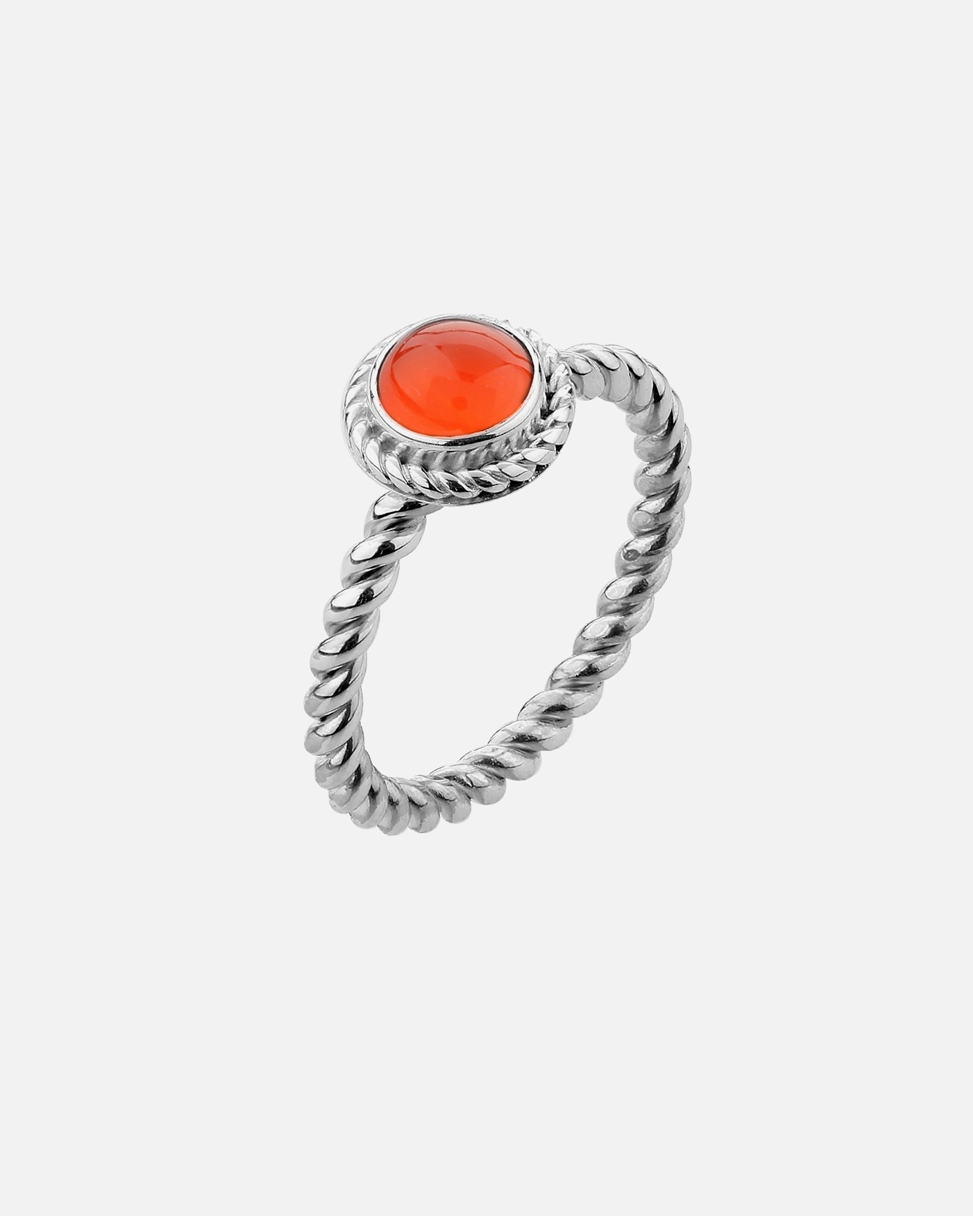Ring für Weiblich Nenalina Karneol Geburtsstein Juli Boho 925 Silber 54