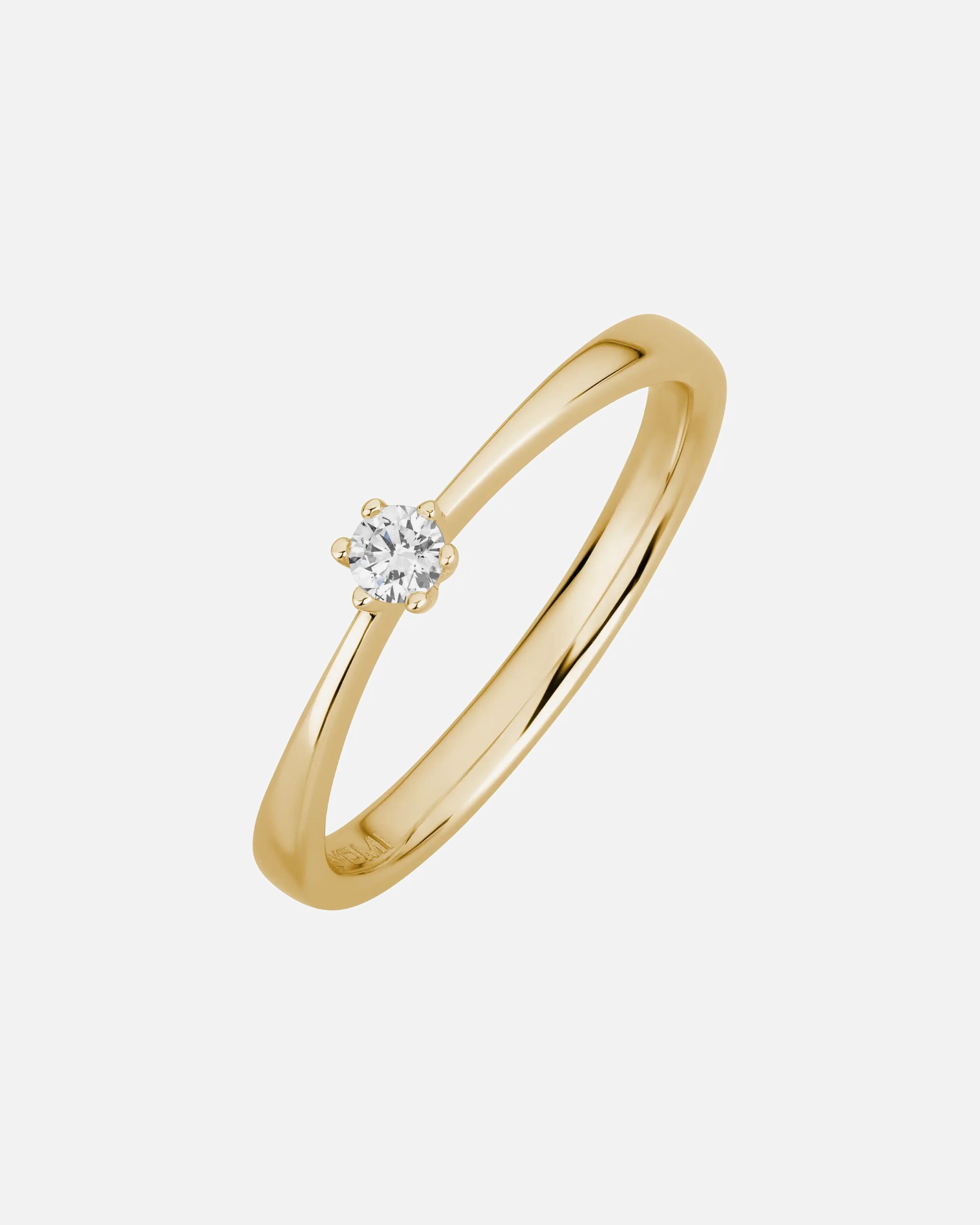 Ring für Weiblich Lyomi Default Brand Line Ring 585/- Gold Diamant Lab Grown weiß 0,10ct. 060 (19,1)