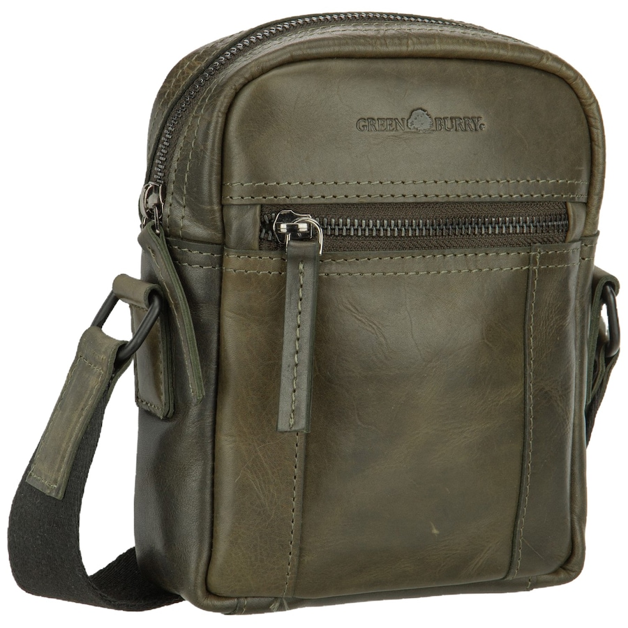 Greenburry Umhängetasche Newport Travel Umhänger Small British Green Grau