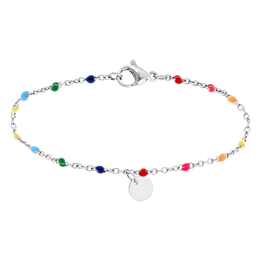 Lucardi Armband Stahl - silbern Damen