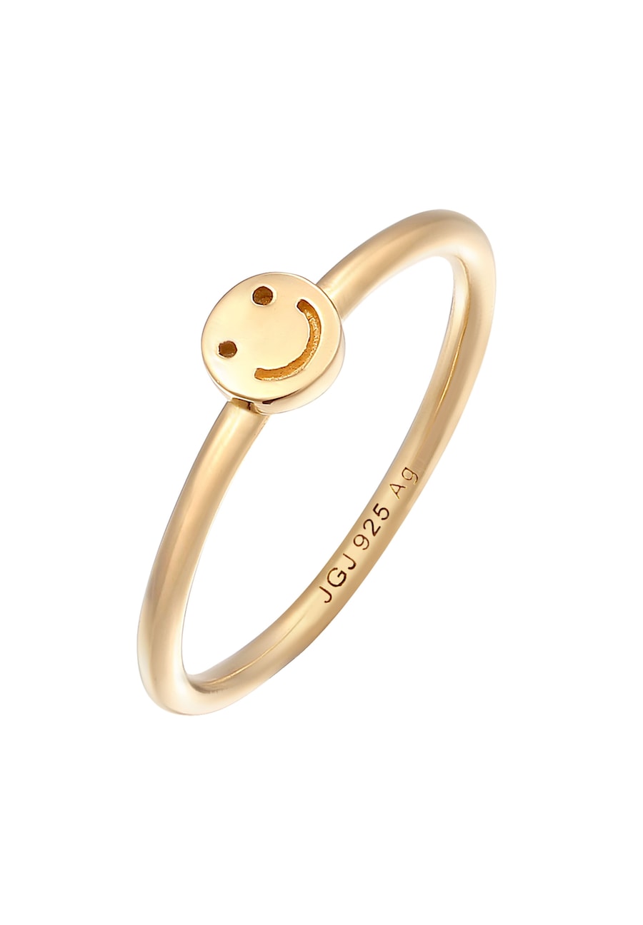 Elli Ring mit Smiling Face Rinky 925 Silber 50 Damen