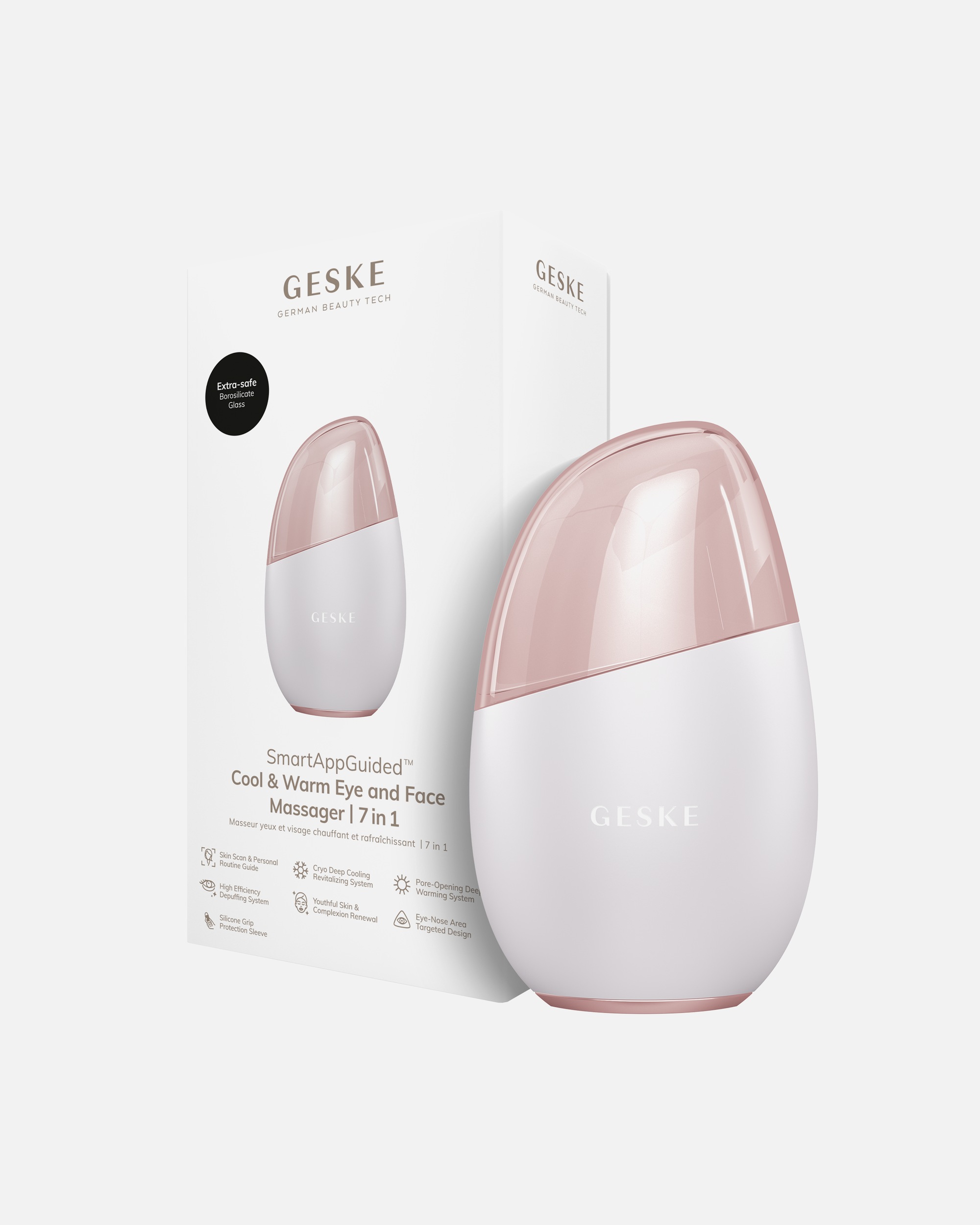 Elektrisches Gesichtsmassagegerät für Unisex GESKE GESKE SmartAppGuided™ Cool & Warm Eye & Face Massager | 7 in 1 Starlight