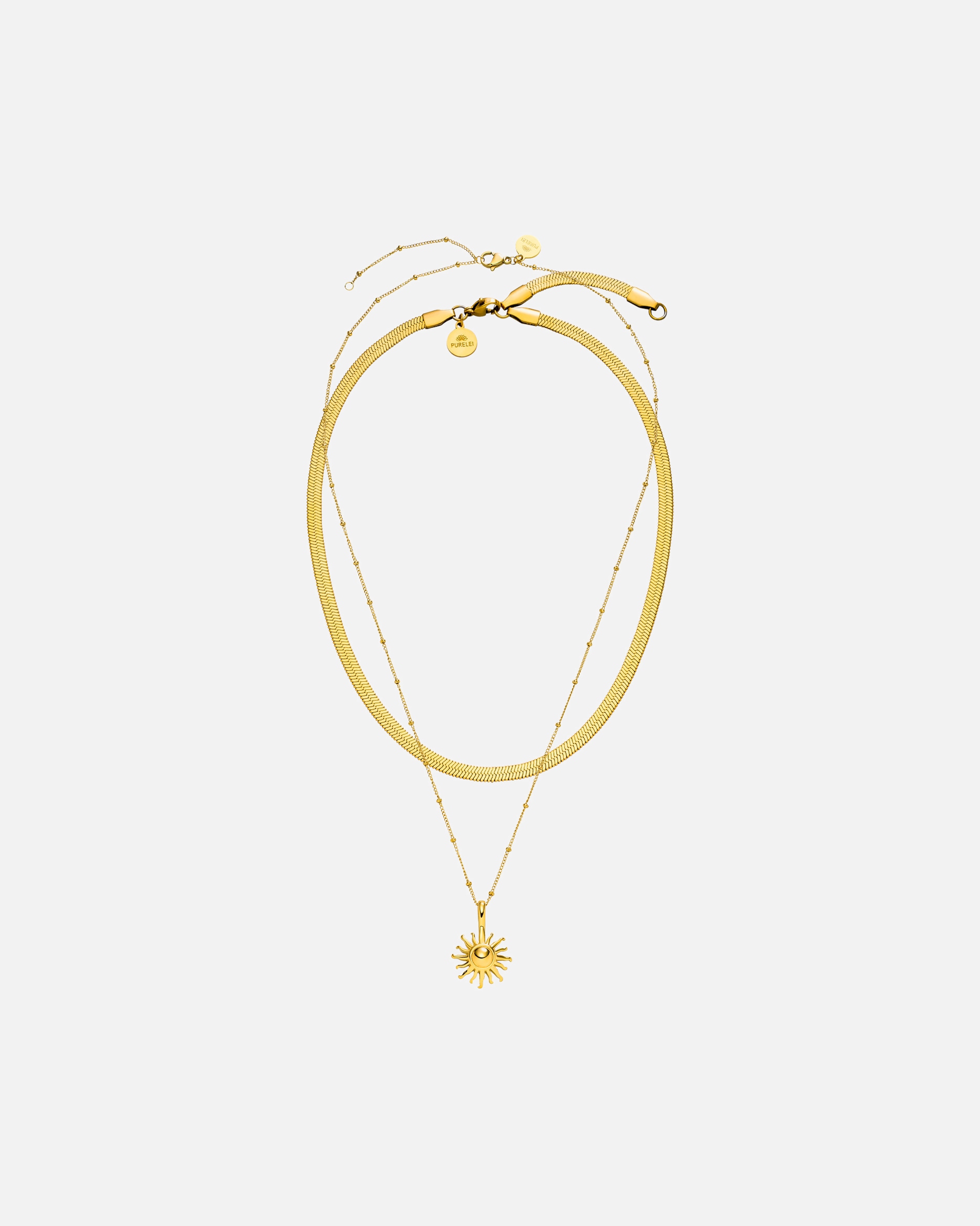 Schmuckset für Unisex Purelei Molokai Halsketten-Set 100% Edelstahl Gold