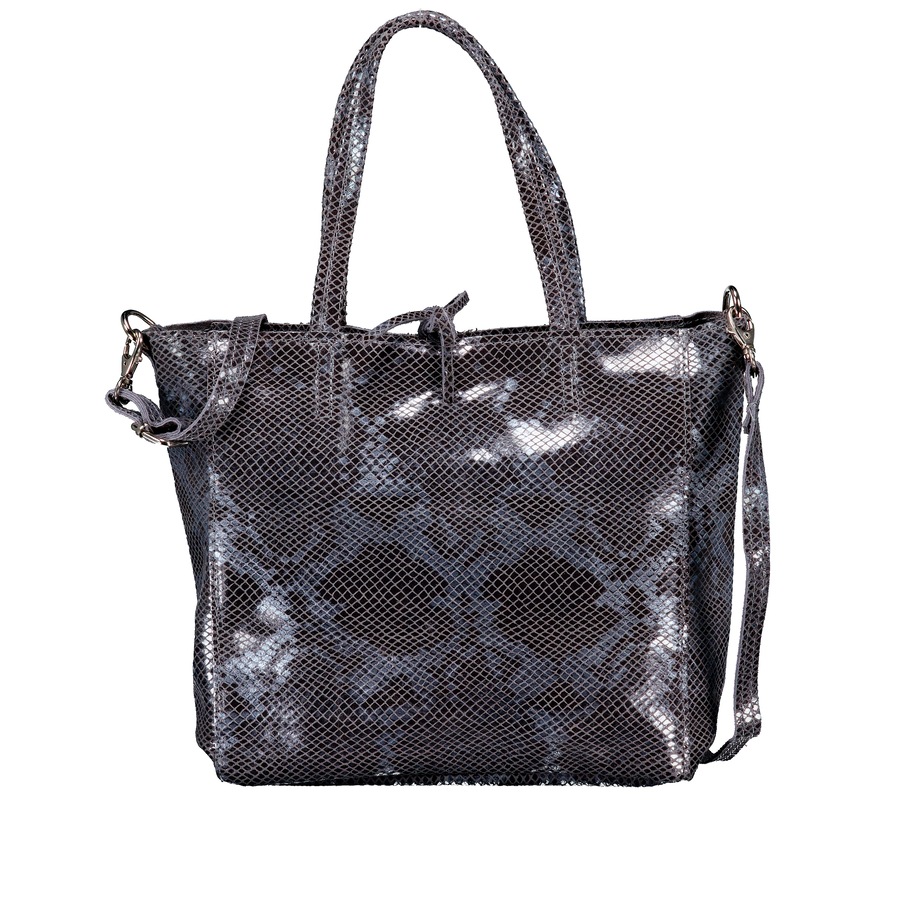 Hausfelder Manufaktur Handtasche Snake Anthrazit Damen