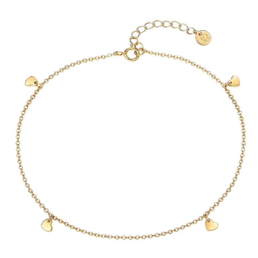 Glanzstücke München Fußkette Herz Sterling Silber in 22,0 cm Basiskette + 3,0 Verlängerung Damen