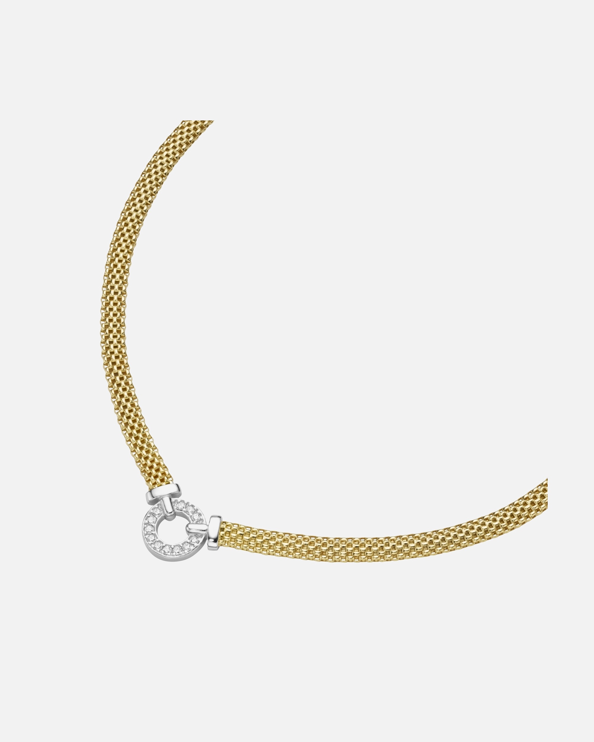 Halskette für Weiblich Smart Jewel Collier elegant mit Zirkonia, Silber 925 Silber - vergoldet Bicolor