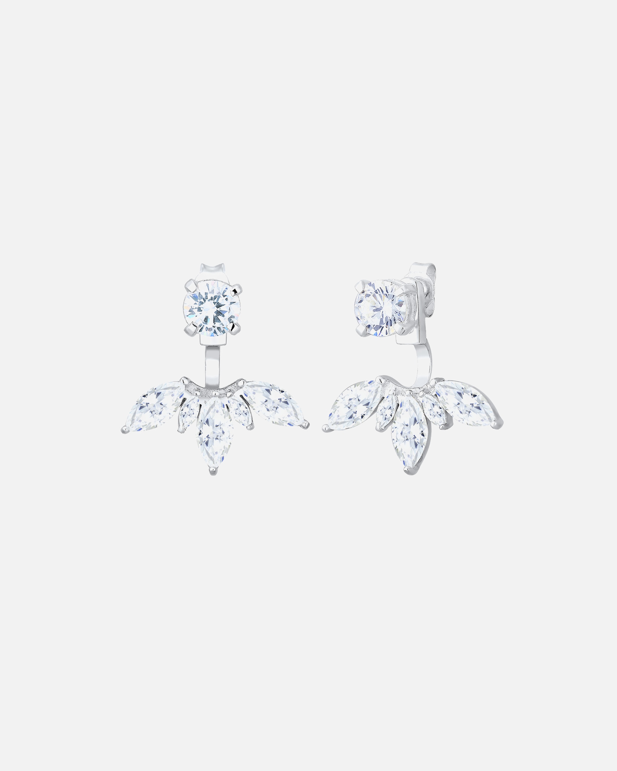 Ohrringe für Weiblich Elli Floral Ear Jackets Zirkonia 925 Sterling Silber OneSize