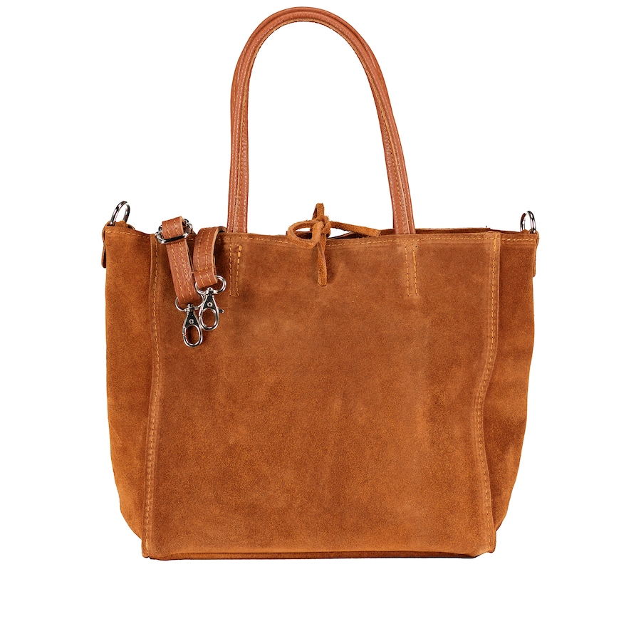 Hausfelder Manufaktur Handtasche Velours Hellbraun Damen