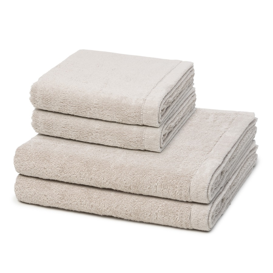 Cawö Handtuch-Set Lifestyle (4-teilig) Travertin Silber