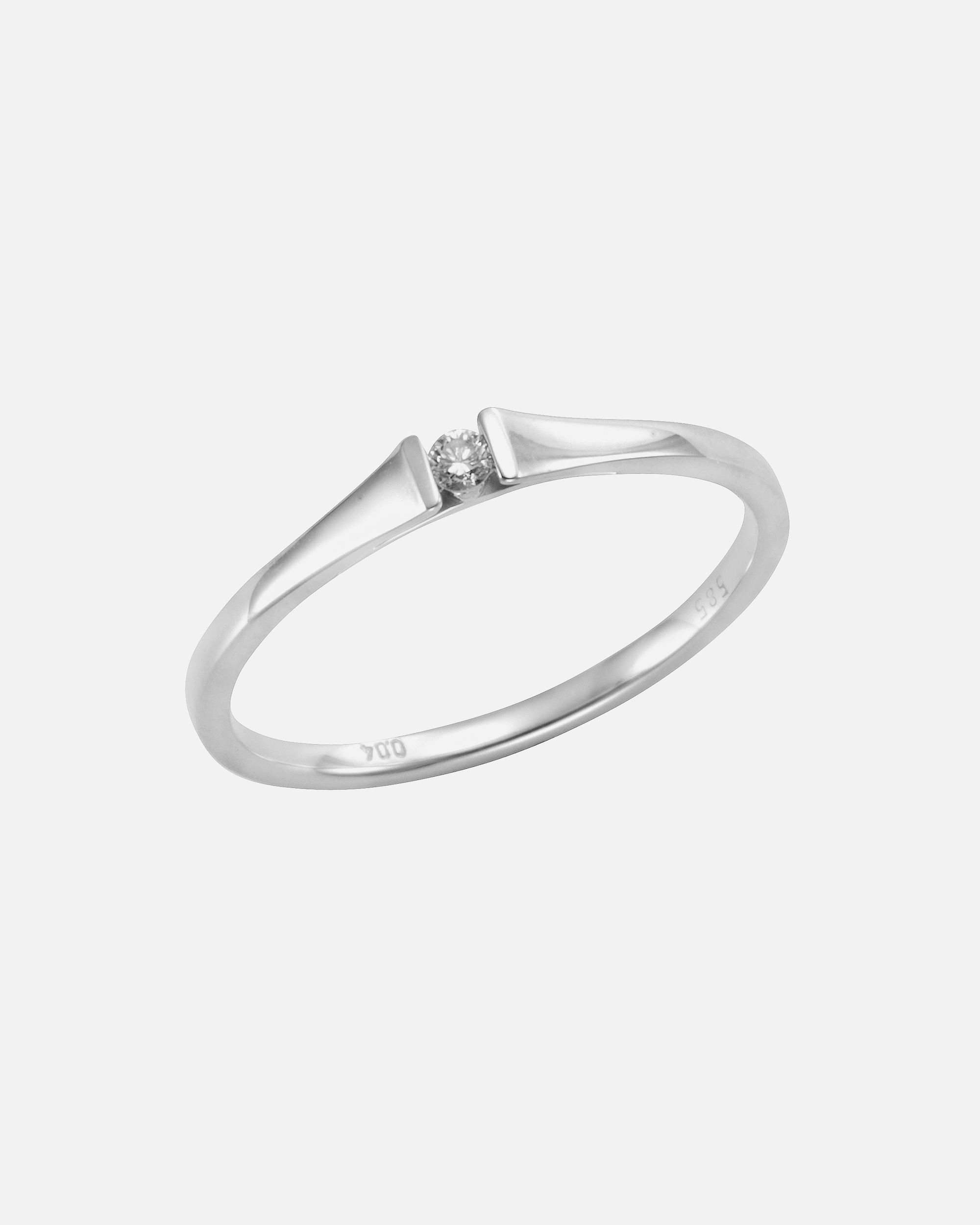 Ring für Weiblich Orolino Ring 585/- Gold Brillant weiß 0,04ct. 052 (16,6)