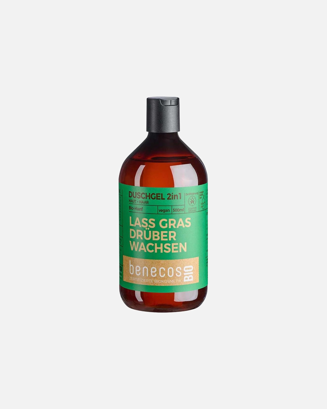 Duschgel für Unisex benecos Hanf - Duschgel 2in1 Haut+Haar 500 ml