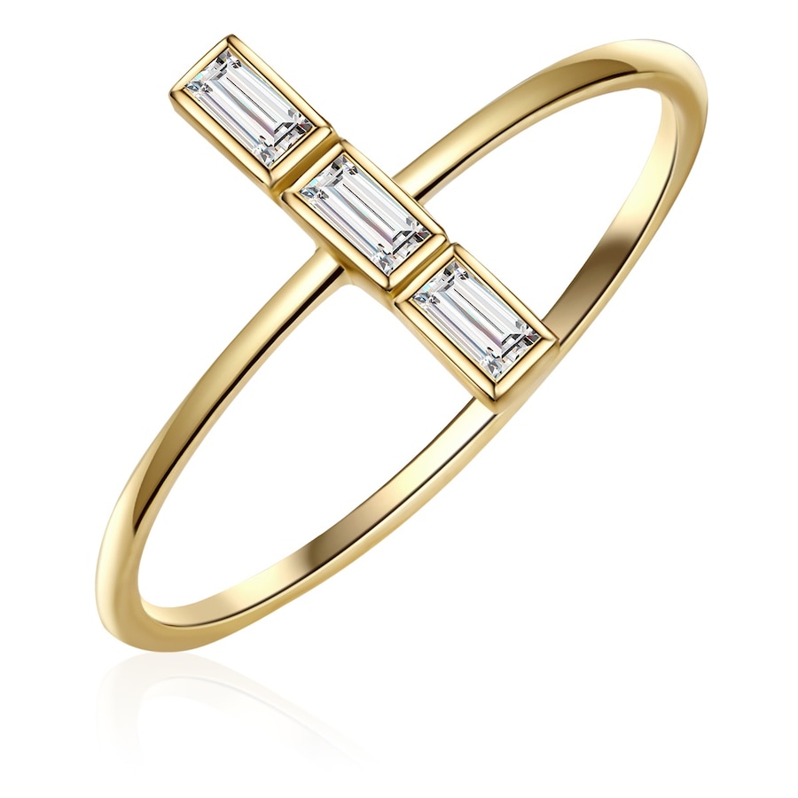 Glanzstücke München Ring Sterling Silber Zirkonia in Gelbgold 56 Damen