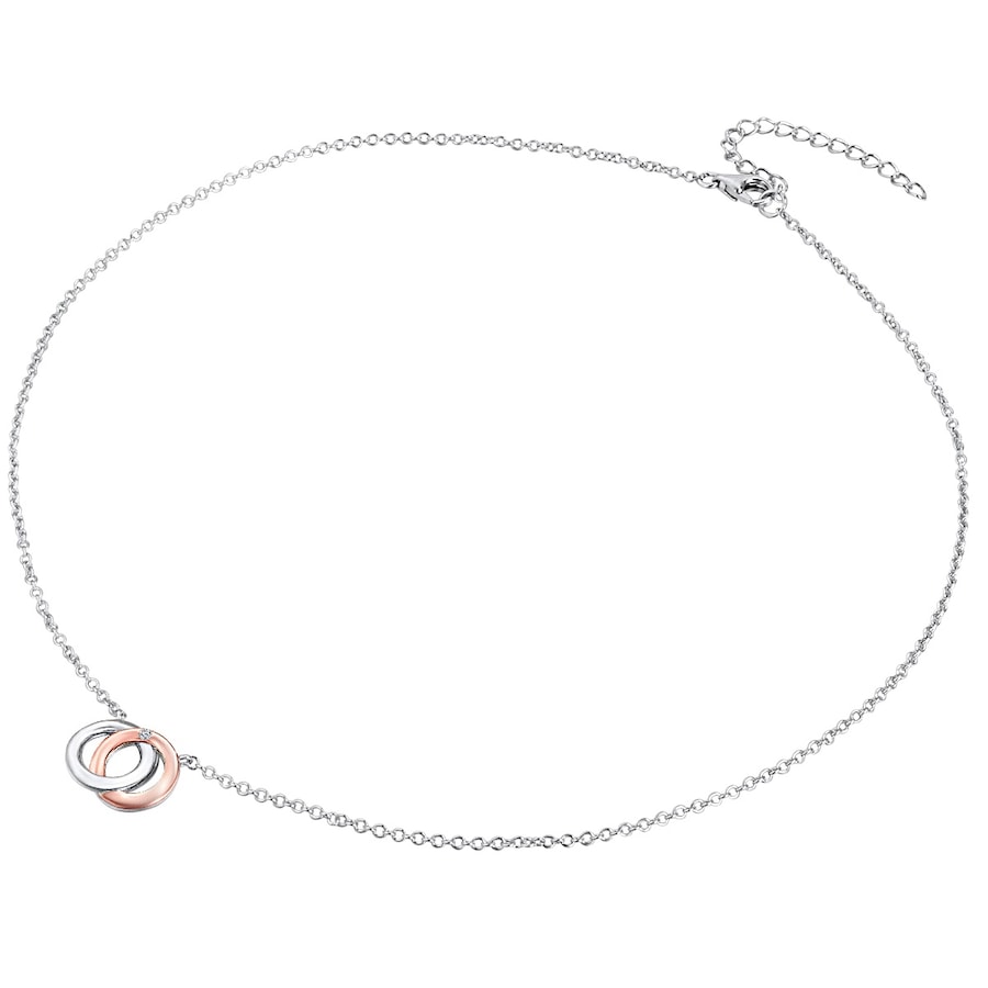 Rafaela Donata Diamant-Kette Sterling Silber Diamant in Silber/Roségold 45 cm + 5 Damen