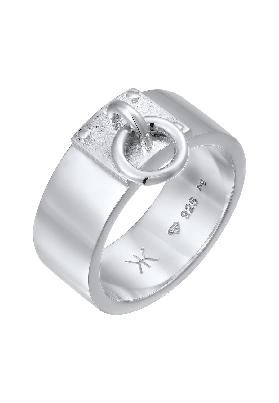 KUZZOI Silber Kreis Kette 925 Sterling 60 Herren