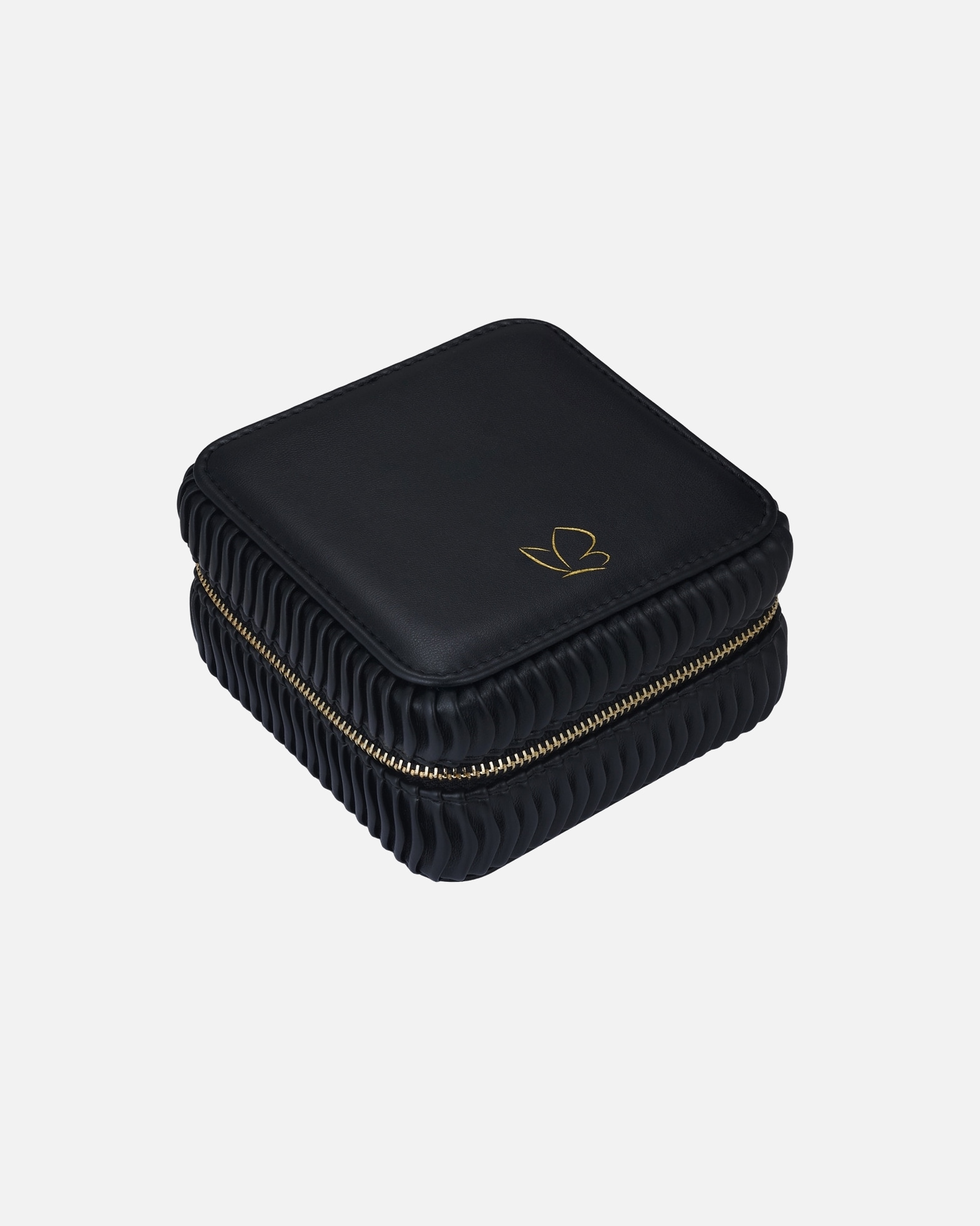 Tasche für Weiblich Glanzstücke München Reisetäschchen aus Kunstleder in schwarz 11,5 cm