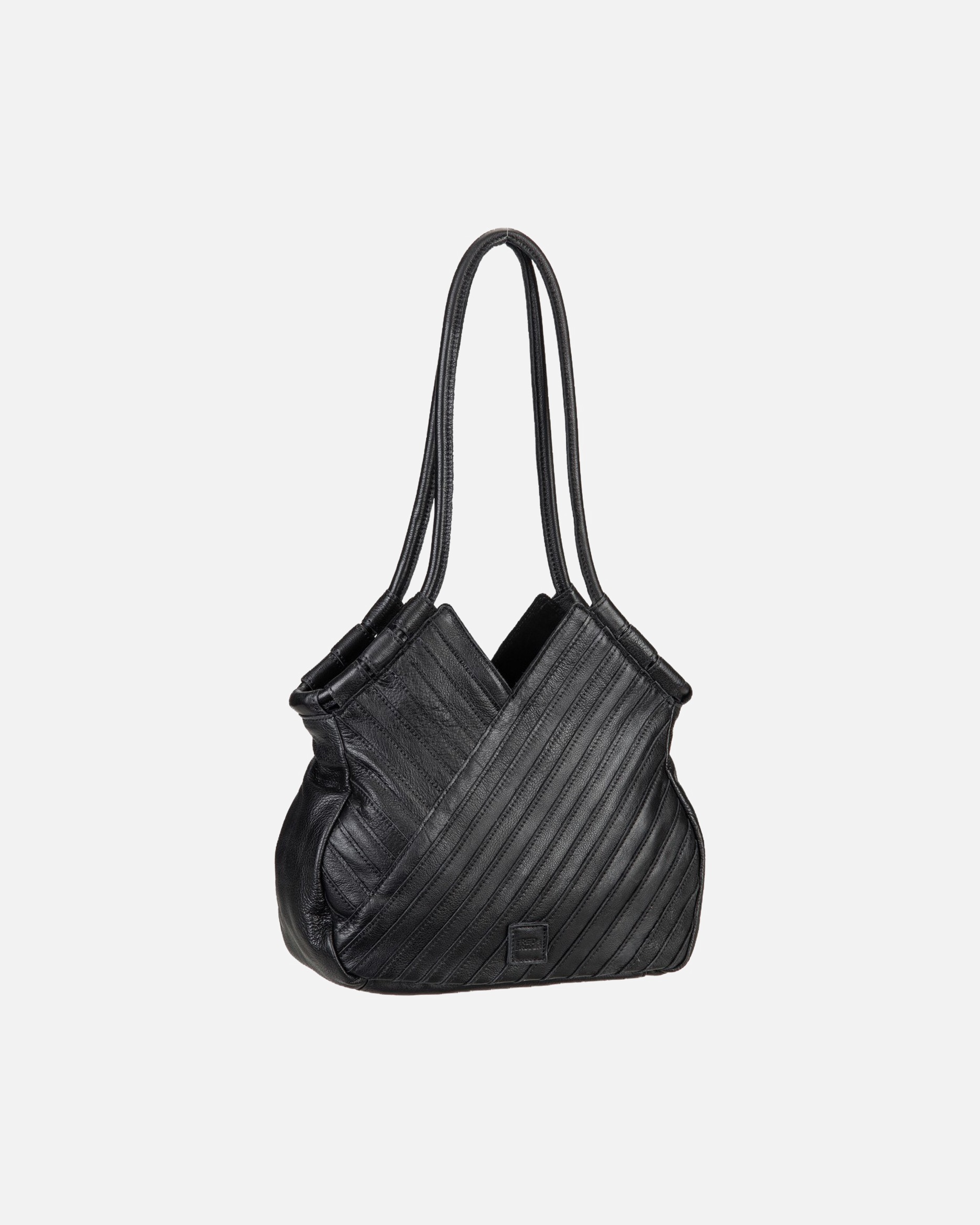 Handtasche für Weiblich FREDsBRUDER Handtasche Criss-Cross Hobo Black