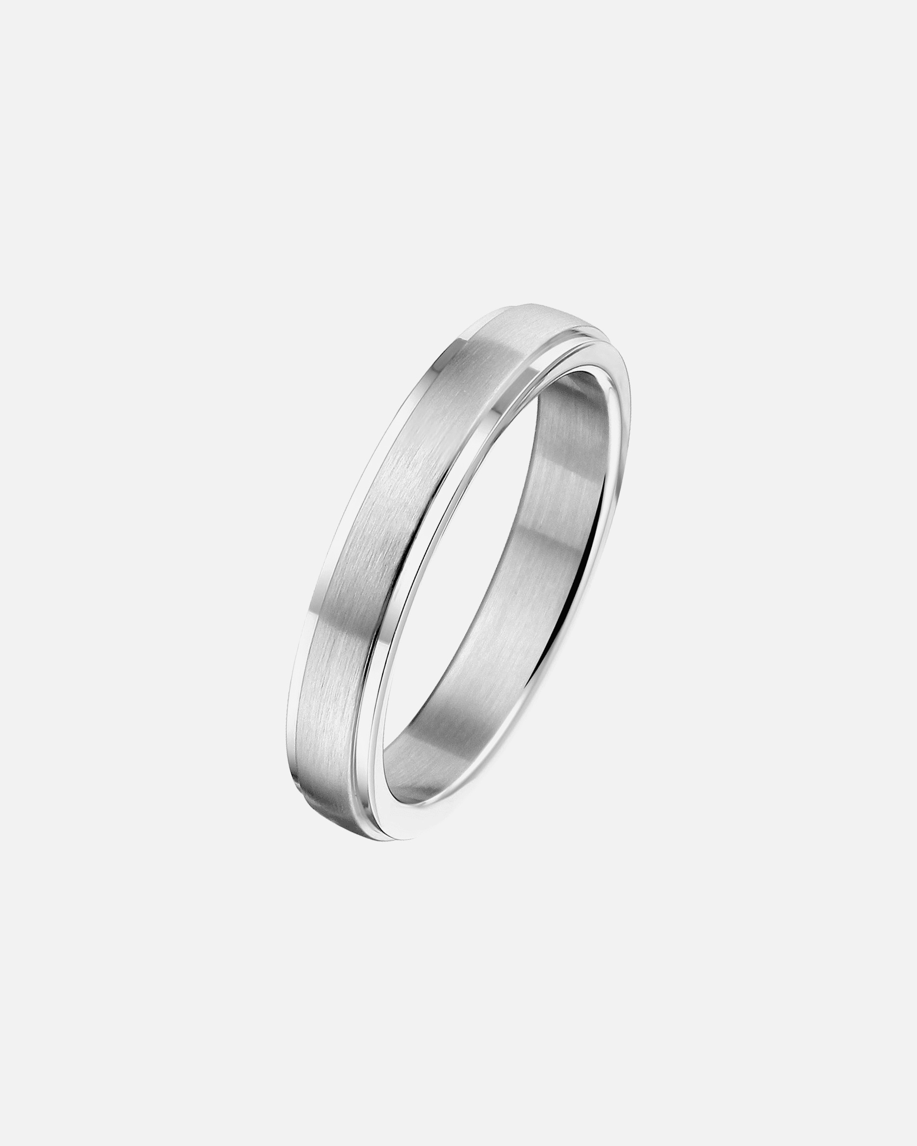 Ring für Männlich Lucardi Ringe 'Bangkok' Stahl - silbern 58mm