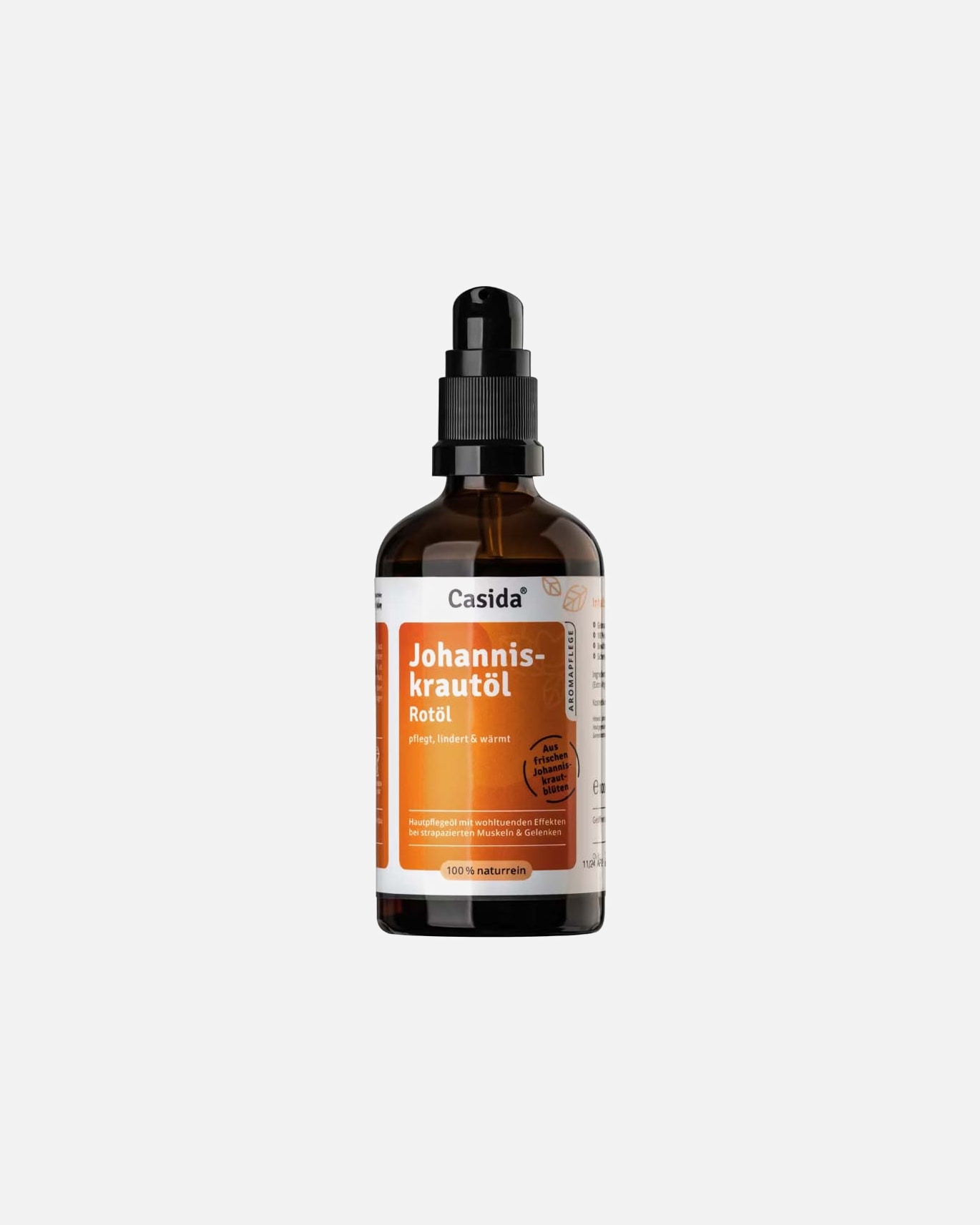 Körperöl für Unisex Casida Aromapflege - Johanniskrautöl Rotöl 100 ml
