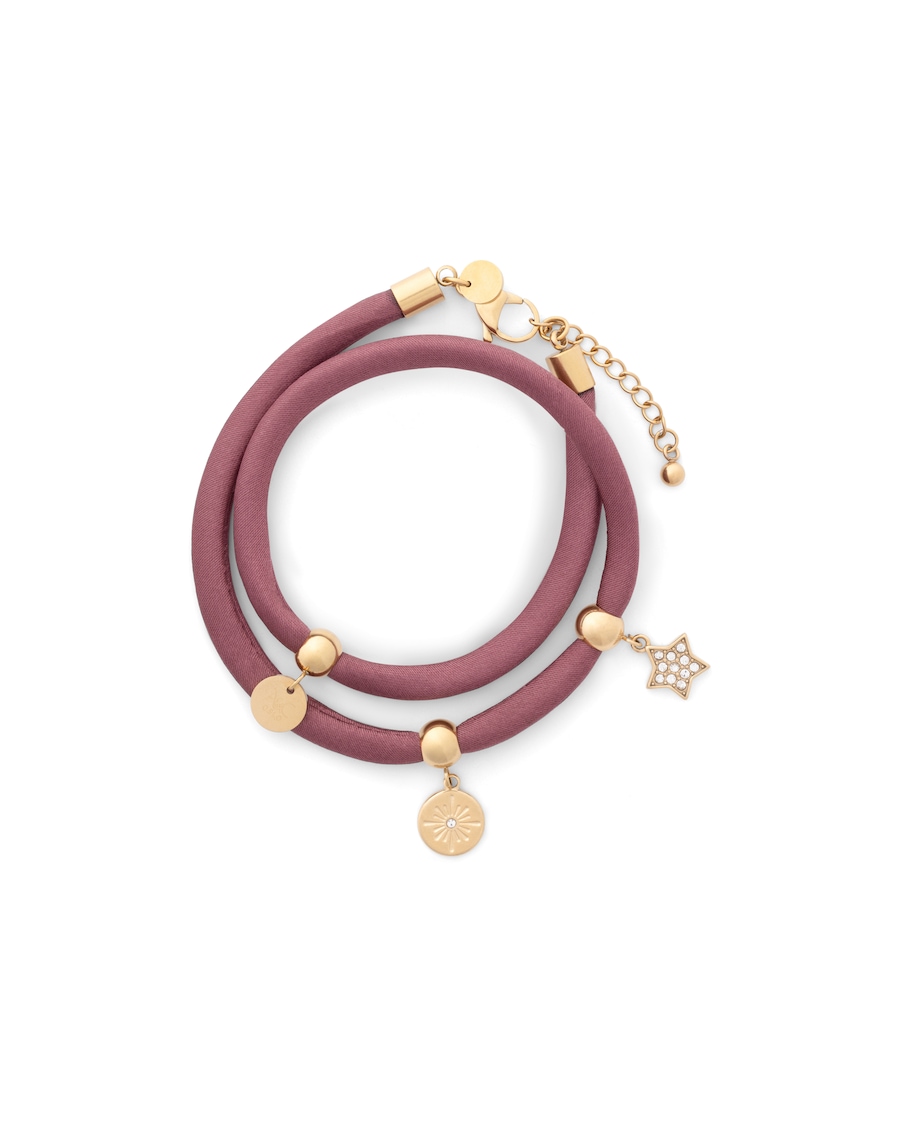 A&C Oslo – Nordic Design Jewellery Armband 'Steel - Charms Coll' red Hellbraun Damen