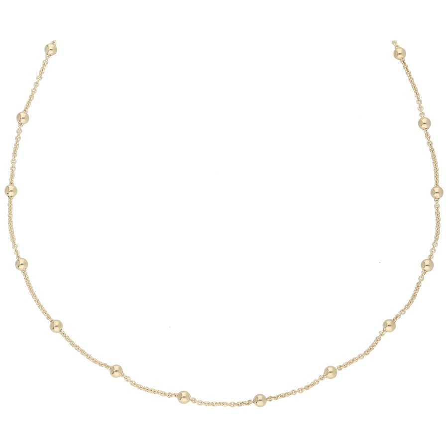 Luigi Merano Kette Ankerkette mit Kugeln, teilmassiv, Gold 585 45 cm Damen