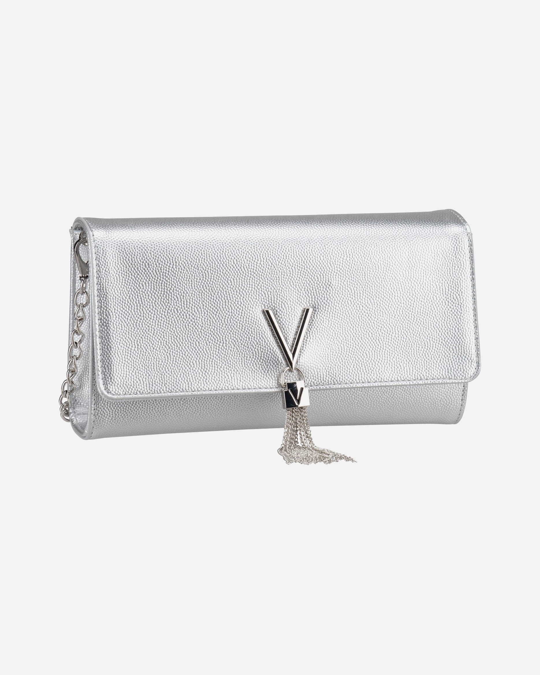 Umhängetasche für Weiblich Valentino Bags Schultertasche Divina Argento