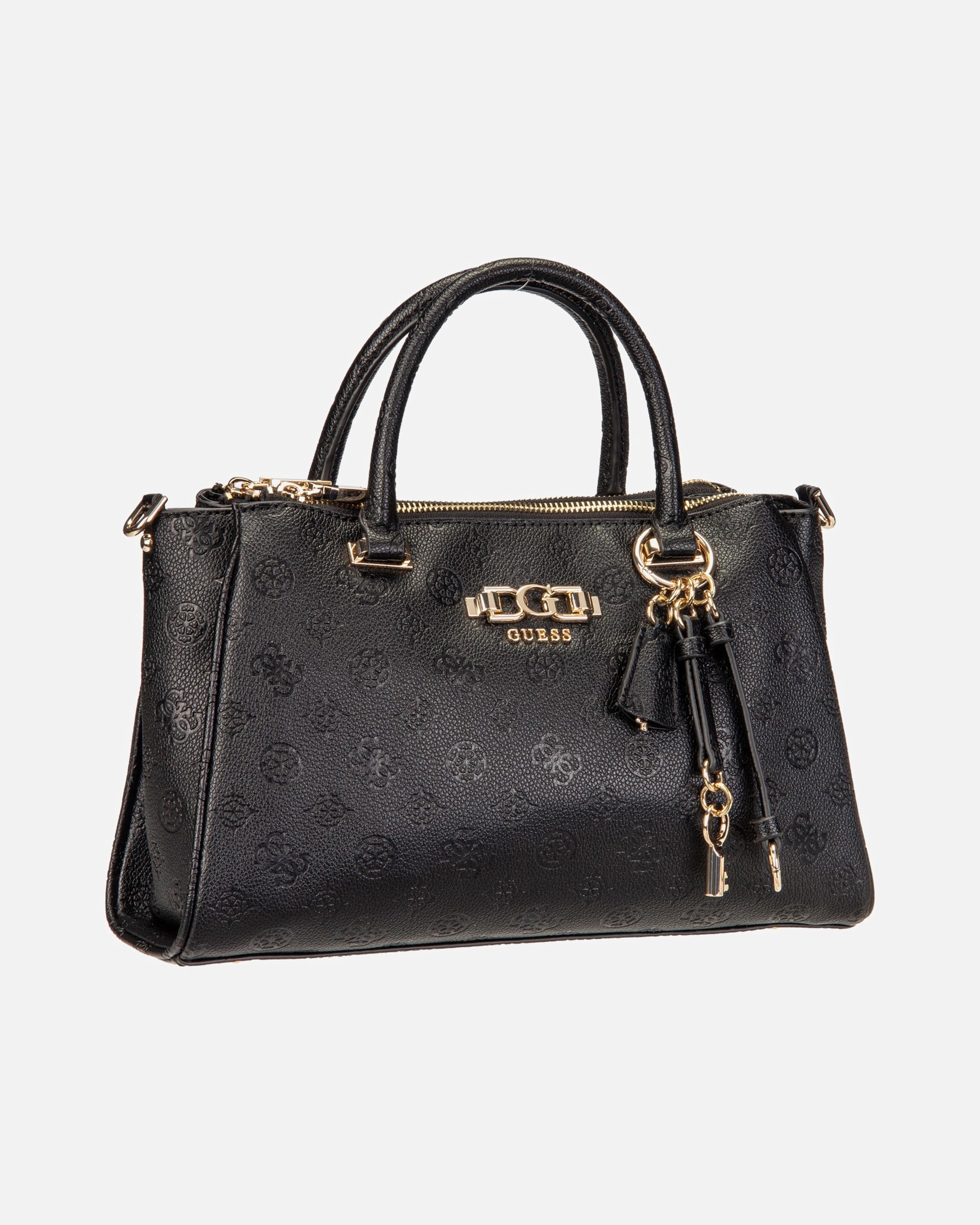 Handtasche für Weiblich Guess Handtasche Anise Triple Comp Satchel Black Logo