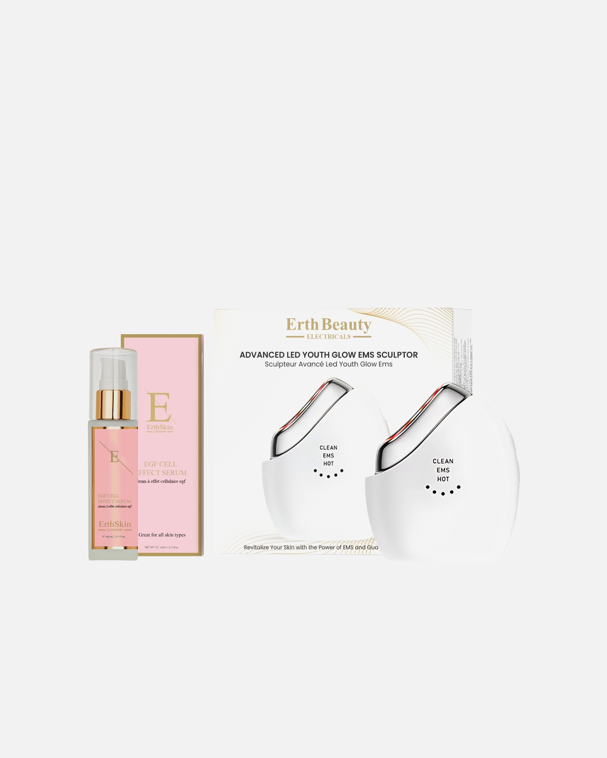 Gesichtsmassagegerät für Unisex ErthSkin London LED EMS Sculptor Duo EGF 1 Stück